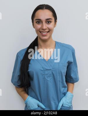 Portrait Krankenschwester lächelnde Arbeit Stockfoto