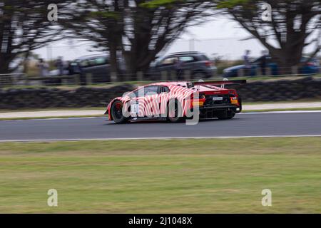 Adrian Deitz / Tony D'Alberto (#6 Wall Racing Lamborghini Huracan) beim Rennen 2 der Fanatec GT World Challenge Australia auf dem Phillip Island Grand Prix Circuit. (Foto von George Hitchens / SOPA Images/Sipa USA) Stockfoto