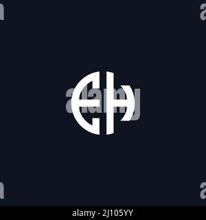 Kreis Initial-basiertes Logo Symbol Buchstabe EH Stock Vektor