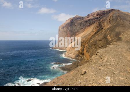 Sea Cliff in Montana Clara. Integral Natural Reserve von Los Islotes. Kanarische Inseln. Spanien. Stockfoto