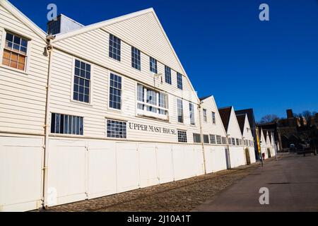 Upper Mast House, Chatham historische Werft. Kent, England Stockfoto