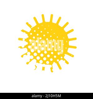 Einfache Sonne. Flaches Design. Vektorgrafik Stock Vektor