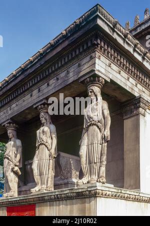 London, St. Pancras, Sakristei Mit Karyatiden Stockfoto