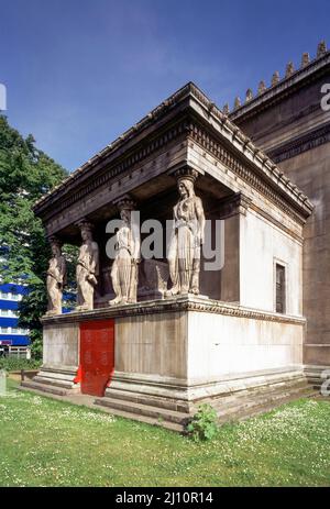 London, St. Pancras, Sakristei Mit Karyatiden Stockfoto