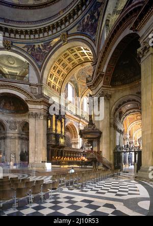 London, St. Paul´s Kathedale, Innenraum, Vierung nach Nordosten Stockfoto