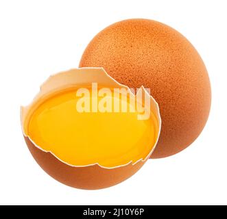 Ei isoliert auf weißem Hintergrund Stockfoto