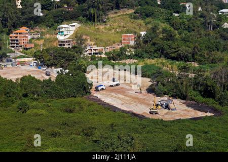 Erdbewegung für den Hochbau in Rio de Janeiro, Brasilien Stockfoto