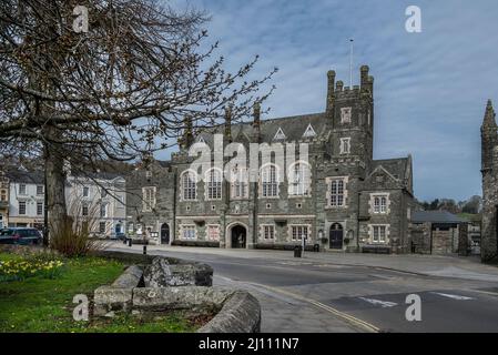 Alte Marktstadt Tavistock in Devon Stockfoto