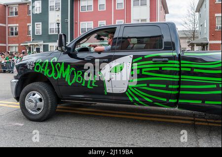 20. März 2022, South Boston St. Patrick's Day Parade, produziert vom South Boston Allied war Veterans Council Stockfoto