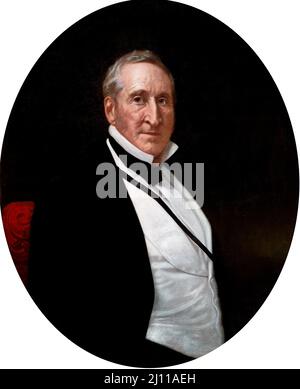 Porträt des Senators der Vereinigten Staaten, Thomas Hart Benton (1782-1858) von Ferdinand Thomas Lee Boyle, Öl auf Leinwand, c.. 1861 Stockfoto