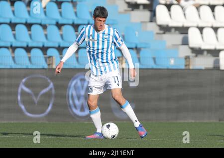 Federico Melchiorri (Spal) während der italienischen Fußball-Liga BKT 2021/2022 Spal vs. Usa Cremonese im Stadion Paolo Mazza, Ferrara, Stockfoto