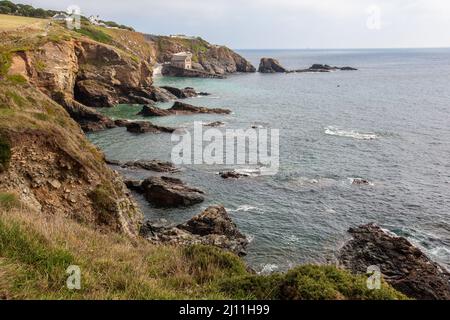 Old Polpeor Cove Rettungsbootstation in Lizard Point, Cornwall Stockfoto