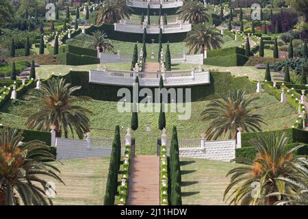 Bahai Gardens in Haifa Stockfoto