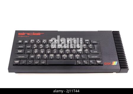 Sinclair ZX Spectrum+ 128k - letzte der ursprünglichen Sinclair-Produkte, bevor das Geschäft an Amstrad verkauft wurde Stockfoto