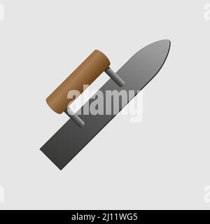 Symbol für Zementkelle. Cartoon mit Sichelvektor-Symbol Stock Vektor