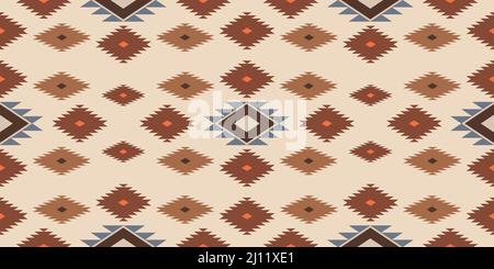 WESTERN Style Design in einem nahtlosen Wiederholungsmuster - Vektor-Illustration Stock Vektor