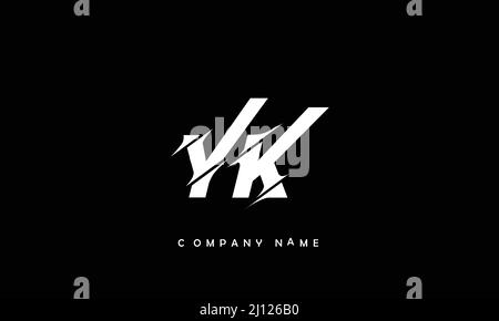 YK- oder ky-Alphabete Buchstaben Logo-Monogramm Stock Vektor