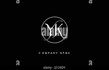 YK- oder ky-Alphabete Buchstaben Logo-Monogramm Stock Vektor