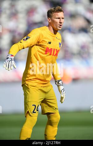 Tokio, Japan. 12. März 2022. Jakub Slowik des FC Tokyo während des Ligakampfs 2022 J1 zwischen dem FC Tokyo 2-1 Sanfrecce Hiroshima im Ajinomoto Stadium in Tokio, Japan, 12. März 2022. Quelle: AFLO/Alamy Live News Stockfoto