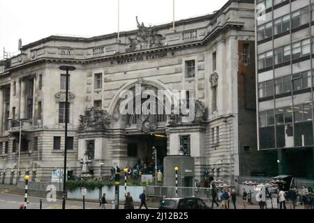 Der Bahnhof Waterloo, auch bekannt als London Waterloo, ist eine Endstation im Zentrum von London im britischen National Rail-Netz im Gebiet Waterloo Stockfoto