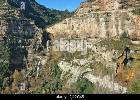 Naturgebiet von Sant Miquel de Fai in Bigues i Riells in der Region Valles Oriental Provinz Barcelona,Katalonien,Spanien Stockfoto