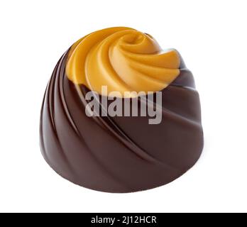 Schokolade candie isoliert auf weiß Stockfoto