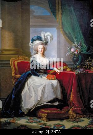 Marie Antoinette (1755-1793), Königin von Frankreich, Öl auf Leinwand Porträtgemälde von Elisabeth-Louise Vigée Le Brun, um 1788 Stockfoto