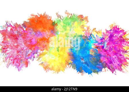 Abstrakt Regenbogen Farbe Splash, natürlich glänzend Aquarell Textur Hintergrund, bunte Illustration Stockfoto