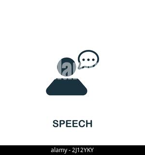 Sprachsymbol. Monochromes, einfaches Symbol für Vorlagen, Webdesign und Infografiken Stock Vektor