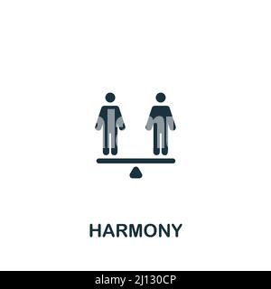 Harmony-Symbol. Monochromes, einfaches Symbol für Vorlagen, Webdesign und Infografiken Stock Vektor