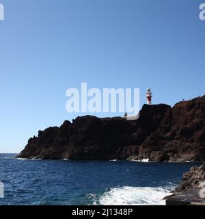 Leuchtturm Faro de Teno auf der kanarischen Insel Teneriffa Stockfoto