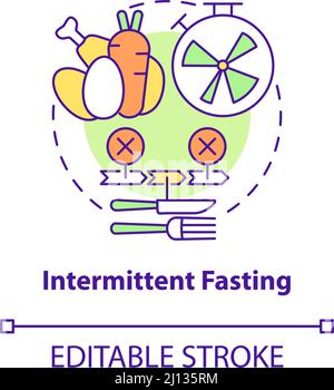 Symbol für das Konzept des intermittierenden Fastens Stock Vektor