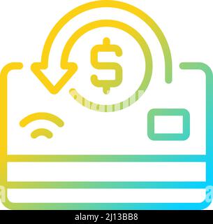 Symbol für linearen Vektor des Cashback-Gradienten Stock Vektor