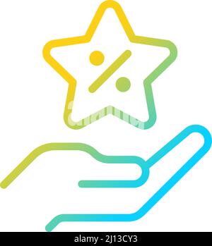 Lineares Vektor-Symbol für Bonusrabatt-Gradienten Stock Vektor