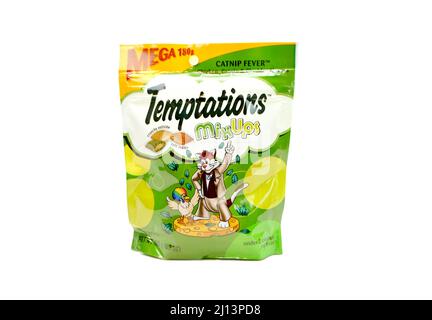 Temptations Cat Treats - Cat Nip Fever Flavour Stockfoto