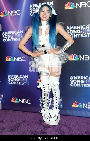 LOS ANGELES - MAR 21: Alexa bei der American Song Contest Live Show Red Carpet auf dem Universal Back Lot am 21. März 2022 in Los Angeles, CA (Foto von Katrina Jordan/Sipa USA) Stockfoto