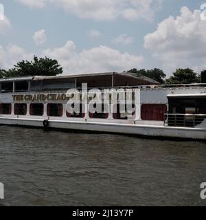 Das Grand Chaophraya River Dinner Cruise Schiff Bangkok Thailand Stockfoto