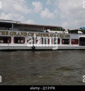 Das Grand Chaophraya River Dinner Cruise Schiff Bangkok Thailand Stockfoto