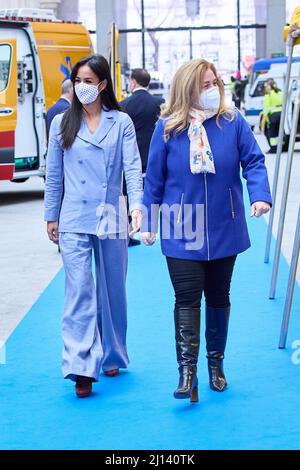 Madrid, Madrid, Spanien. 22. März 2022. Begona Villacis nimmt an der Gedenkfeier zum 30.. Jahrestag der Gründung von SAMUR-Proteccion Civil im Cibeles-Palast am 22. März 2022 in Madrid, Spanien Teil (Bildquelle: © Jack Abuin/ZUMA Press Wire) Stockfoto