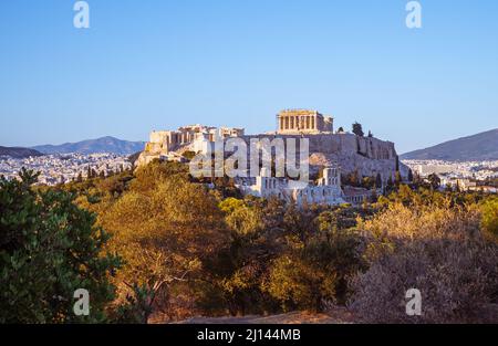 Akropolis, Odeon Amphitheater, Pantheon at Dawn, Athen, Griechenland Stockfoto