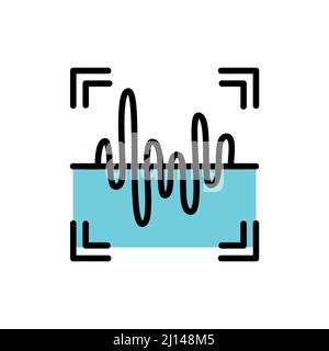 Farbliniensymbol für die Spracherkennung. Piktogramm für Webseite, mobile App, Promo. Stock Vektor