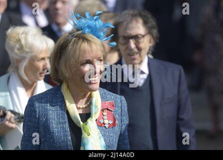 Dame Esther Rantzen - Journalistin und TV-Moderatorin - beim Gedenkgottesdienst für Dame Vera Lynn in der Westminster Abbey, 21.. März 2022 Stockfoto