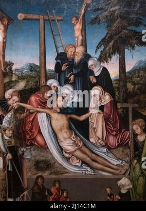 Lucas Cranach der Ältere - die Klage mit den Heiligen Wolfgang und Helena (1515-16) Stockfoto