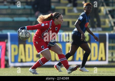 Suning Center, Mailand, Italien, 20. März 2022, Amanda Tampieri (UC Sampdoria) im Einsatz während des Inter - FC Internazionale gegen UC Sampdoria - Italienisches Foo Stockfoto