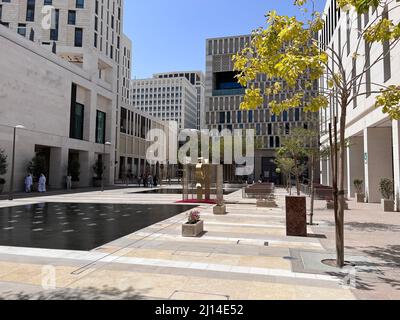 Bauarchitektur der Innenstadt von Mushrib. Msheireb Newley entwickeln Stadt Katar Stockfoto