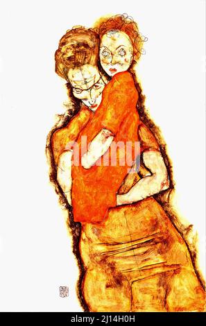 Egon Schiele - Mutter und Kind - 1914 Stockfoto