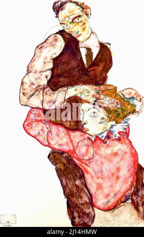 Egon Schiele - Liebhaber - 1914 Stockfoto