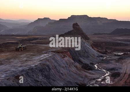 Cerro Colorado, Tagebaumine für Kupfer und andere Erze in der Nähe von Minas de Riotinto, Provinz Huelva, Südspanien. Stockfoto