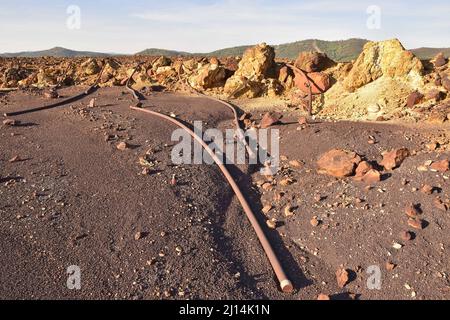 Kupfer- und andere Erze Tagebaubetrieb in der Provinz Minas de Riotinto in Huelva, Südspanien. Stockfoto