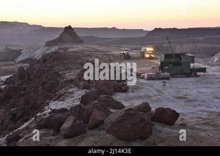 Cerro Colorado, Tagebaumine für Kupfer und andere Erze in der Nähe von Minas de Riotinto, Provinz Huelva, Südspanien. Stockfoto